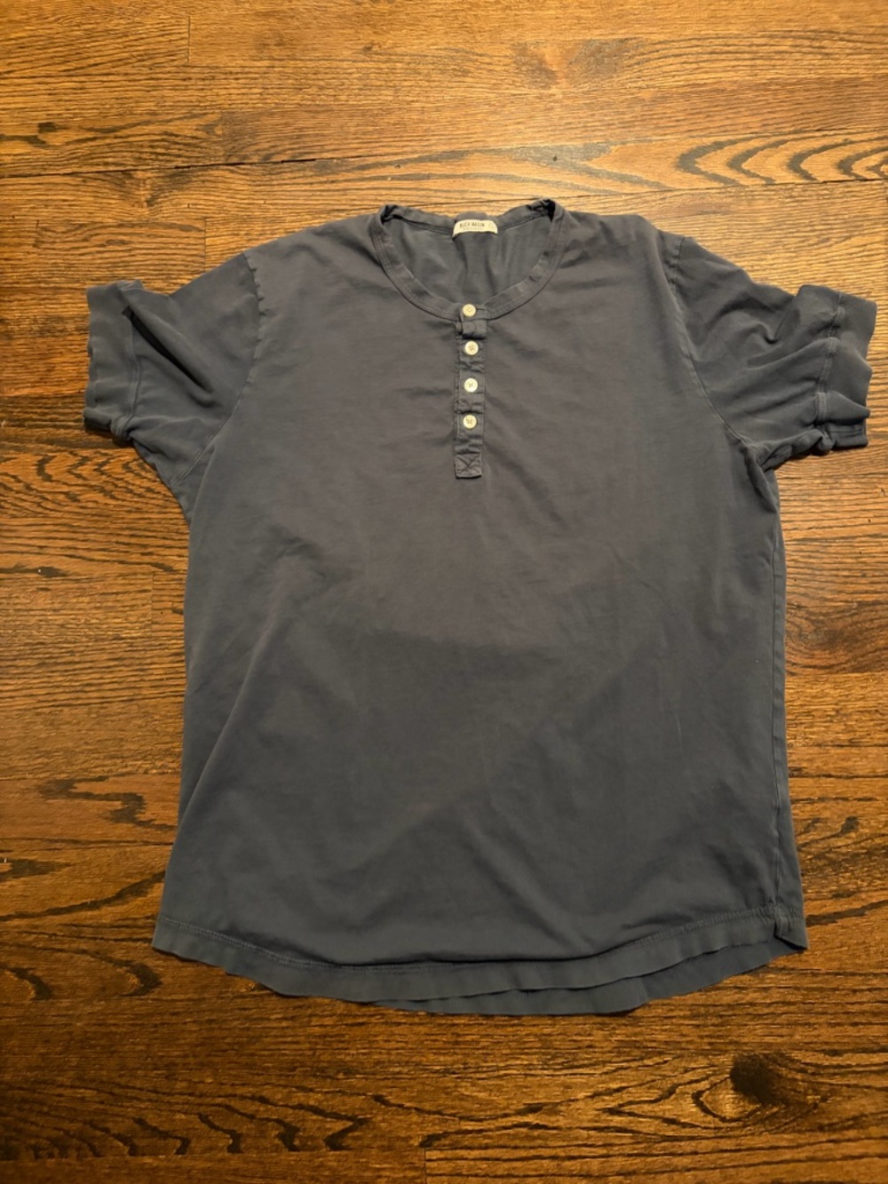 Buck Mason Charcoal Short-Sleeve Henley